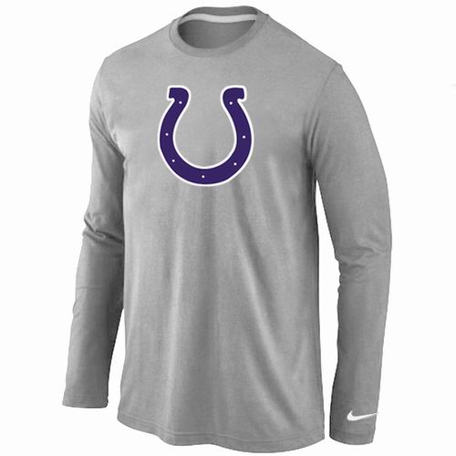 Nike Indianapolis Colts Team Logo Long Sleeve NFL T-Shirt - Grey